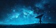 © Thares2020 - Satellite Dish Receiving Cosmic Signals Amidst the Starry Expanse of the Endless Universe