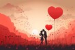Artistic Celebrations of Love and Affection: Geometric and Creative Designs Illustrating Romantic Bonds and Emotional Engagement for Psychological Comfort