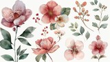 Fototapeta  - Add a touch of elegance with watercolor clipart of intricate patterns, lace, and ornaments