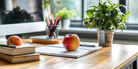 Poster - Organized Workspace for Remote Teaching with Educational Supplies and Technology