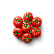 A Bunch of Tomatoes on a White Surface. Generative AI
