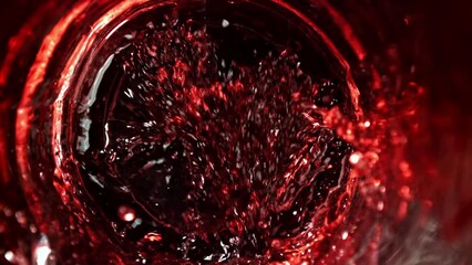 Sticker - Super slow motion red wine. High quality FullHD footage