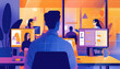 © Lila Patel - Future of Work: Examining the future of work with an image depicting remote collaboration tools, AI-powered workplace technologies, and flexible work arrangements
