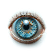 Close Up of a Blue Eye. Generative AI