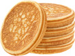 Stack of pancakes isolated