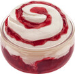 Yogurt with berry jam isolated