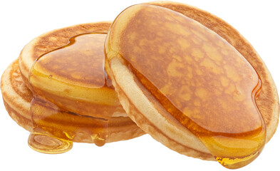 Wall Mural - Stack of pancakes with flowing honey