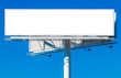 Billboard with transparent rectangle and blue sky background.