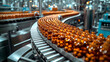 Automated Robotic tablets or capsules Line. Pharmaceutical production plant indoors