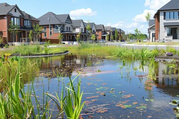 Wall Mural - houses on the river