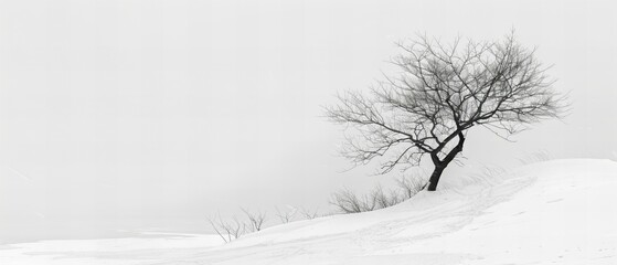 Sticker - tree in snow