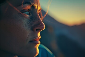 Fototapete - Abstract artistic shot with a blurred background in cool tones suggesting peace and serenity