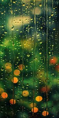 Poster - water drops on glass