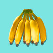 Banana organica  madura natural isolada