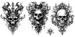 AI Gothic tattoos black and white 2