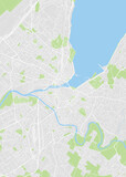 Fototapeta Sypialnia - City map Geneva, color detailed plan, vector illustration