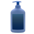 isolated soap dispenser bottle with label copy space for text