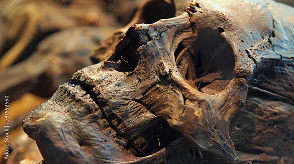 Preserved Mystery: The Bog Body. Generative AI Stock Illustration ...