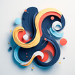 abstract colorful lettering