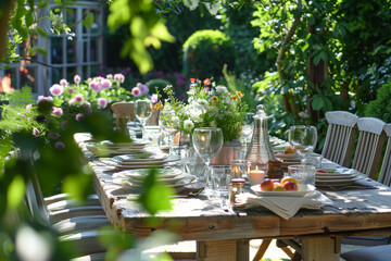 summer outdoor gourmet dining, garden party (1)