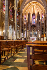 Wall Mural - Inside the Basilica of Notre-Dame de Nice in the center of Nice, France