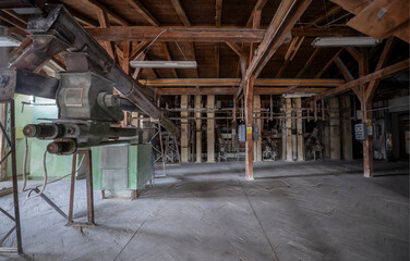 Poster - Over 150-Year-Old 19th century Abandoned Brick Grain Mill Powered by Electricity