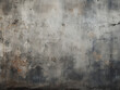 Grunge dark gray background with weathered concrete wall and black drips