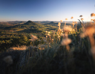 Wall Mural - View on Balaton Uplands and its vulcanic mountains