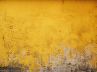 Wall Mural - Copy space provided on abstract background of yellow old wall texture for design