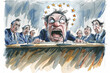 Man in Political Cartoon Shouting
