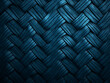 Patterned wickerwork creates a dark blue backdrop