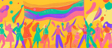 Pride And Love Rainbow Background