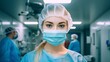 © Hawk - Portrait of a young female surgeon at work in operating room.