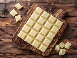 Wall Mural - White chocolate from top down view