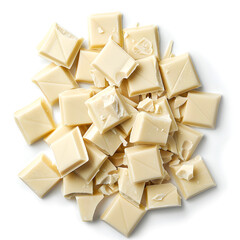 Wall Mural - White chocolate isolated on white