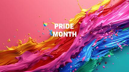 Wall Mural - PRIDE MONTH rainbow background 