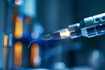 Wall Mural - Close-up view of a high-tech dental instrument in a modern clinic