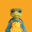 Cartoon turtle with summer dress cute outfit