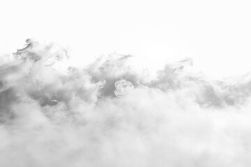 Poster - Soft white fog or smoke on plain white background, misty air effect abstract illustration