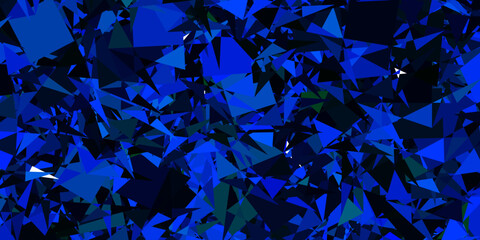 Wall Mural - Dark Blue, Green vector backdrop with triangles, lines.