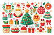 © efuture studio - christmas decorative items over white mega set