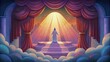 The opening curtain of a play Just as a play begins with the opening of the curtain on the stage Jesus baptism serves as the opening act of his