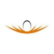 egg in bird nest vector logo icon