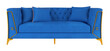 Luxury blue sofa for living room. 3D rendering