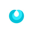 wave water drop icon logo vector
