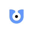webcam cam letter u logo vector icon