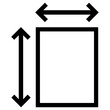 size icon, simple vector design