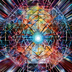 Canvas Print - a vibrant, abstract design creating a kaleidoscopic effect.