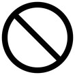 prohibited icon, simple vector design