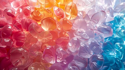 Fototapete - Digital pink balloon glass flower poster web page PPT background